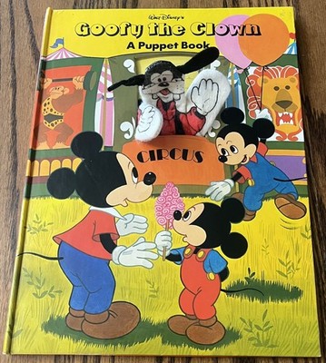 GOOFY THE CLOWN :  A Puppet Book : Walt Disney : vintage
