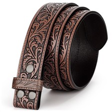 BELTROAD Western Leather Belt Strap for Men Wasit 38"-41", 03-coffee
