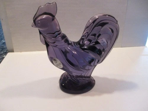 Fenton Purple 5 1/4" Glass Rooster