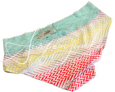 Victoria's Secret Vintage Panties Panty Small Low Rise Hiphugger Lace Rainbow Zi