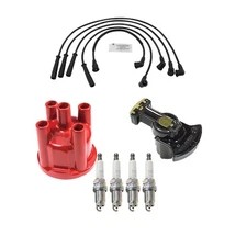 Bosch Distributor Cap Rotor 4 Spark Plugs Denso Wire Kit for Saab 900 2.0 L4 FWD