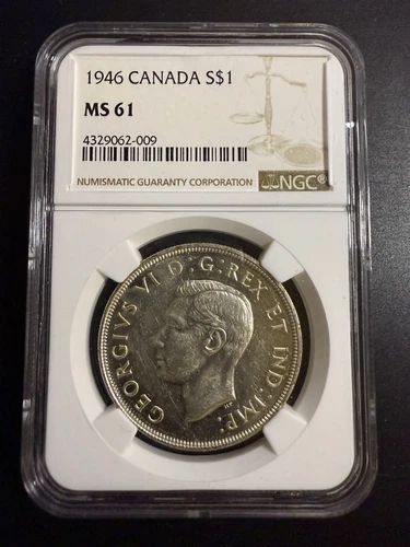 1946 Canada One Dollar NGC Graded MS61 - B50189