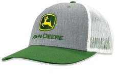 John Deere Men's Moline 112 HG/GR/WH Mesh Back Hat/Cap - LP86116