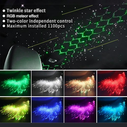 Sternenhimmel Auto Glasfaser Licht Meteor Twinkle 750 RGB LED Fiber Optic App 3M - Bild 4 von 24
