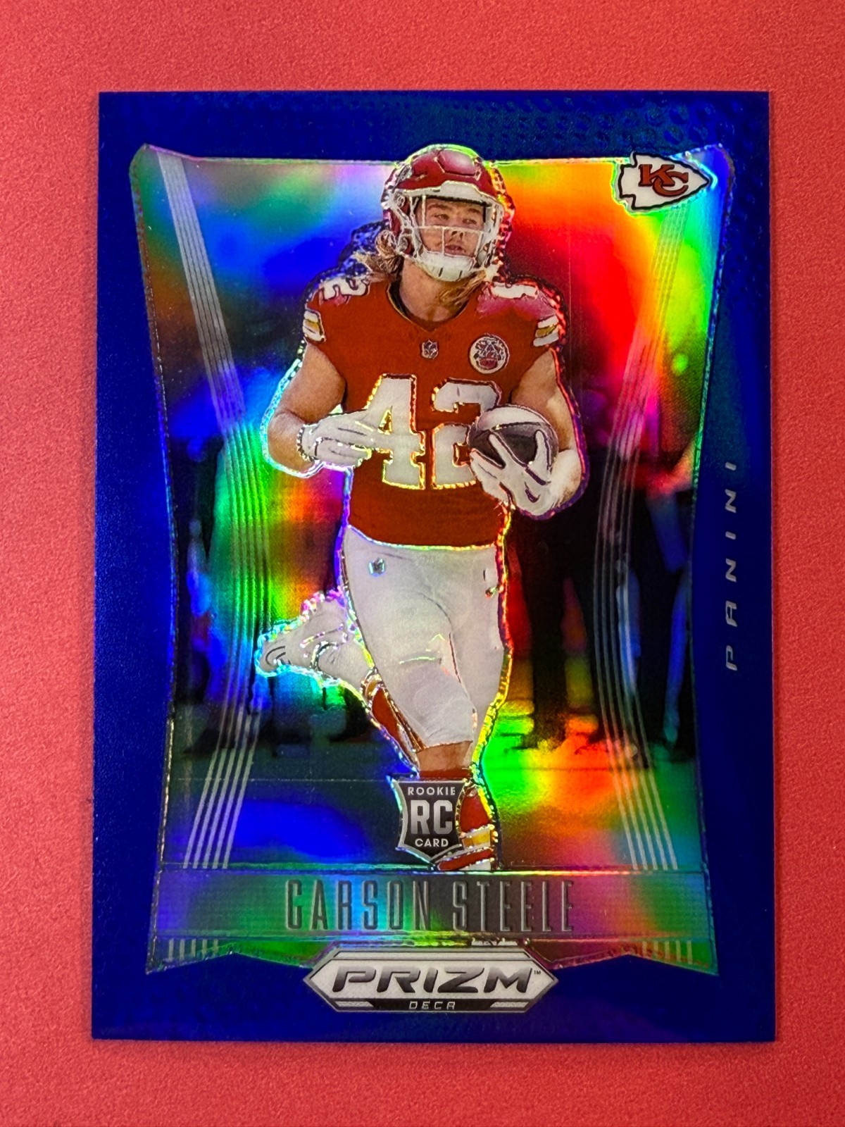CARSON STEELE 2024 Prizm Deca 29/149 BLUE rookie Kansas City Chiefs #159