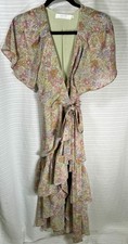 ASTR the Label tempest floral ruffle midi dress Women’s Tie Waist dress Size S