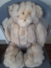 Fur Teddy Bear Jointed Arms Legs  Head Large 28"