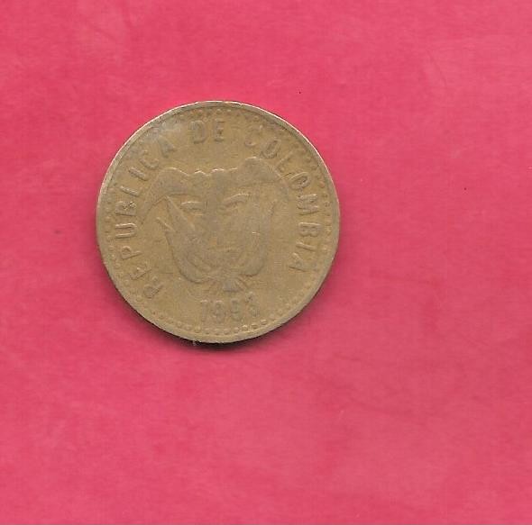 COLOMBIA KM285.1 1993 100 PESOS F FINE NICE OLDER COIN