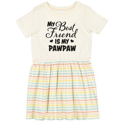 Inktastic My Best Friend Is My Pawpaw With Hearts Toddler Dress Family Girls