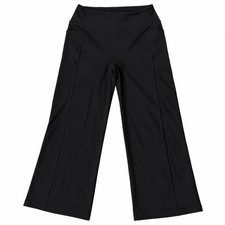 Skechers Black Wide Leg Women's Athletic Pocket Leggings Size Large