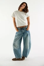 NWT - Free People We The Free Good Luck Mid-Rise Barrel Jeans - Free SHIPPING!!!