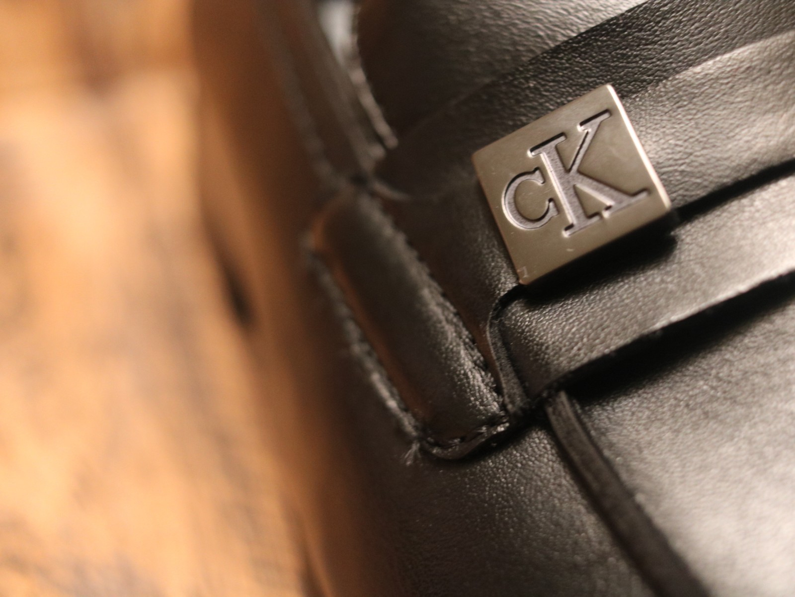 Calvin Klein Mens Black Loafer Dress Shoes Causal Size 9.5 New Without Box  thumbnail 4