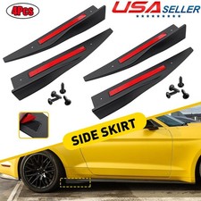4x For Ford Mustang Roush 15-25 Side Skirt Extension Lip Rocker Splitter Spoiler 4x For Ford Mustang Roush 15-25 Side Skirt Extension Lip Rocker Splitter Spoiler