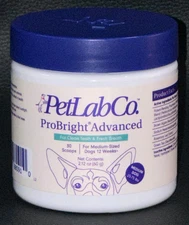 PetLab Co ProBright ADVANCED Dental Powder MEDIUM Dogs 30 Scoops Exp 03/2026