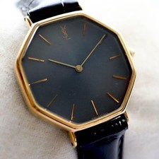 Yves Saint Laurent 1359 Watch Gold Octagon Timepiece Vintage Rare Elegant