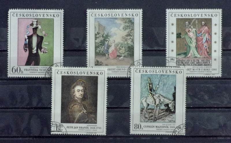 Czechoslovakia - (1967) "Artists" Set of 5 (SG# 1507 - 1511) used stamps.