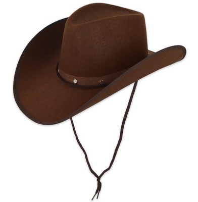 Brauner Cowboyhut - Western Kostüm Party Accessoire - Festival, Junggesellenabschied Requisite