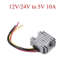 12V/24V to 5V DC/DC Power Converter 10A 50W Step Down Voltage Buck Regulator