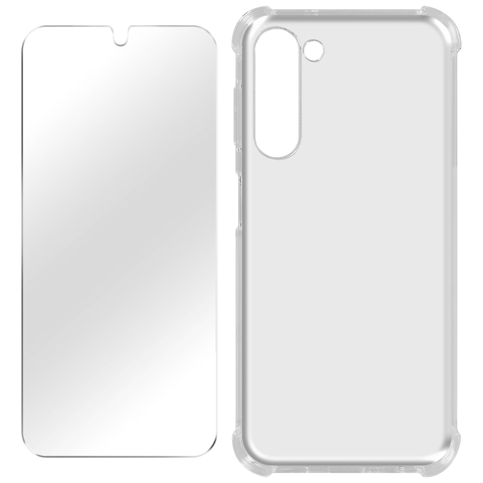 Pack protection transparent Samsung S23 coque silicone et film ecran Avizar