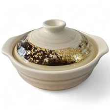 J-kitchens Wagaki Kasho No. 6 Earthenware Pot 18cm for Direct Heat for One or