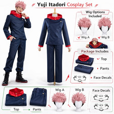 Jujutsu Kaisen Itadori Yuji Cosplay Costume Men Uniform Outfit Halloween Party U