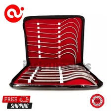 Guyon Urethral Bougies, Gynecology Dilators Urethral Sounds Curved 15pcs set Ai