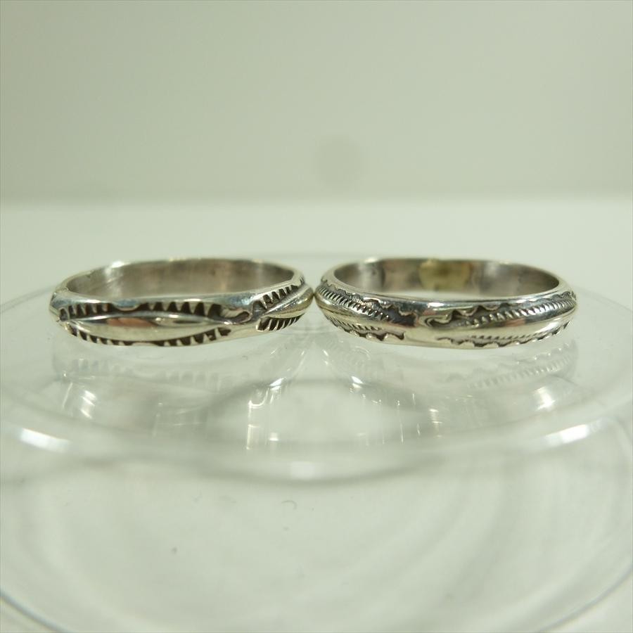 Elaine Tahe Stamp Work Ring Set of 2 Ⅱ Elaine Tahe Silver Stamp Work Ring Set 19mm US size 9/9.5 2