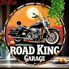 Vintage Motorcycle Road King Garage Tin Metal Signs Home Décor 8x8
