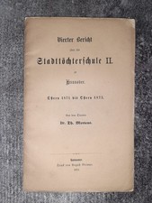 Die Stadttöchterschule II Hannover Schulnachrichten 1871-73 Schule Schulbericht