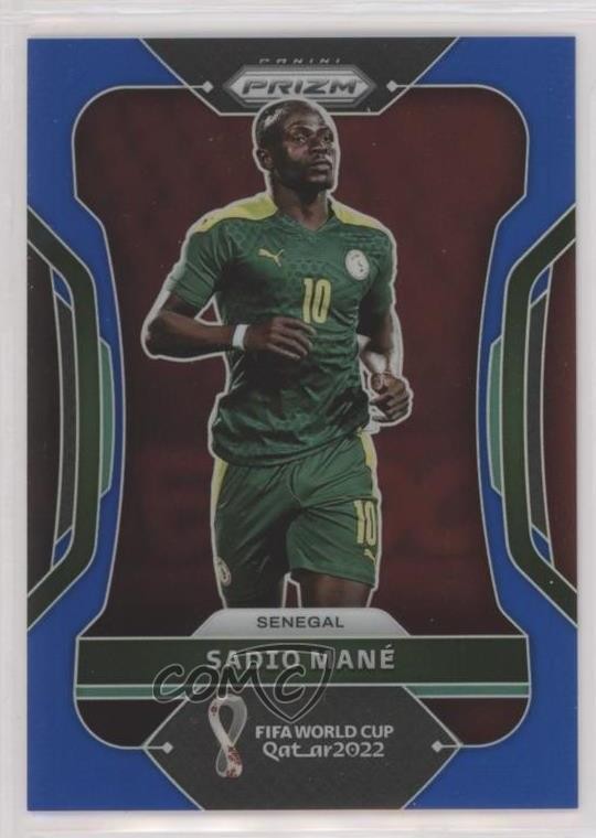 2022 Panini Prizm World Cup Qatar Blue Prizm 129/299 Sadio Mane #252 05q7