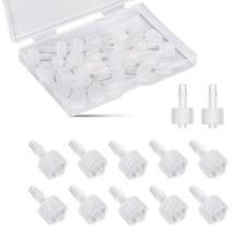 AIEX 30pcs Syringe Coupler Adapter, Clear Male Luer Lock 1/8 