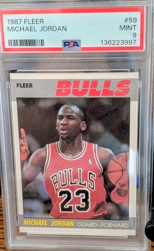 1987 Fleer # 59 Michael Jordan 2nd Year Card PSA 9 MINT - Recently Graded