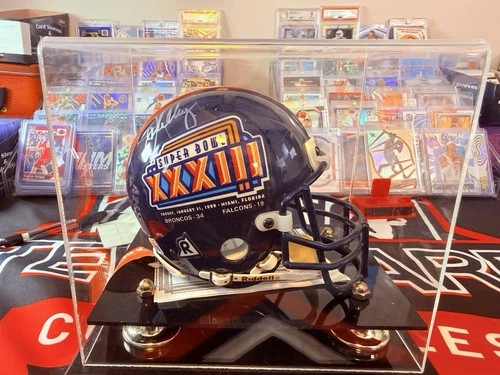 John Elway Denver Broncos Autographed Mini Helmet - Super Bowl XXXIII  with COA