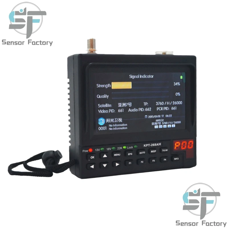 Portable DVB-S2 Digital Satellite Finder & Monitor DVB-S Sat Meter KPT-268AH New - Image 2 of 4