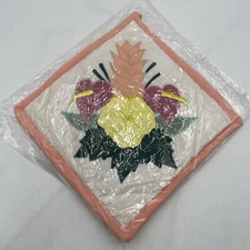 New Hawaiian Style Quilts Pot Holder Trivet Kitchen Tropical Flower Decor Pink