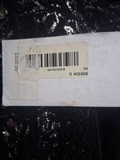 JOVANI Black Lace Sequin Strapless Sweetheart Mini Dress Size B5 New
