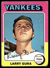 1975 Topps #557 Larry Gura New York Yankees Baseball MINI Version