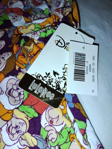LuLaRoe Gracie T Shirt NWT Size 8 Disney Snow White 7 Dwarves NEW - Picture 3 of 4