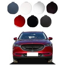 Front Bumper Tow Hook Cover Towing Eye Cap Fit for Mazda Grey left driver side
