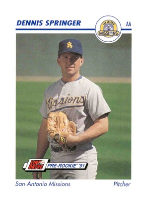 1991 Line Drive AA #541 Dennis Springer