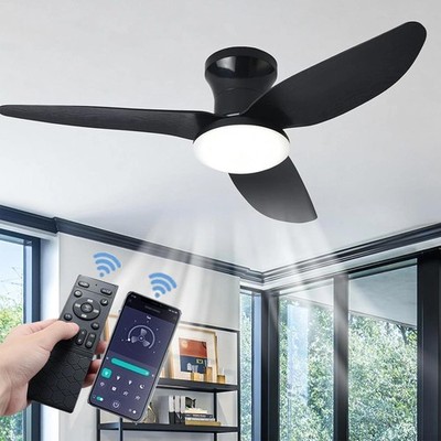 Deckenventilator mit Beleuchtung Fernbedienung LED Deckenlampe Schlafzimmer Wohn