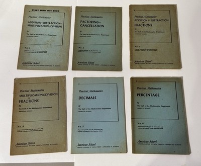Lot of Practical Mathematics American School books, 1-6