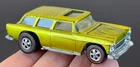 Vintage Hot Wheels Redline 1970 BRIGHT Lime Yellow Classic Nomad - SMOKE SHOW!