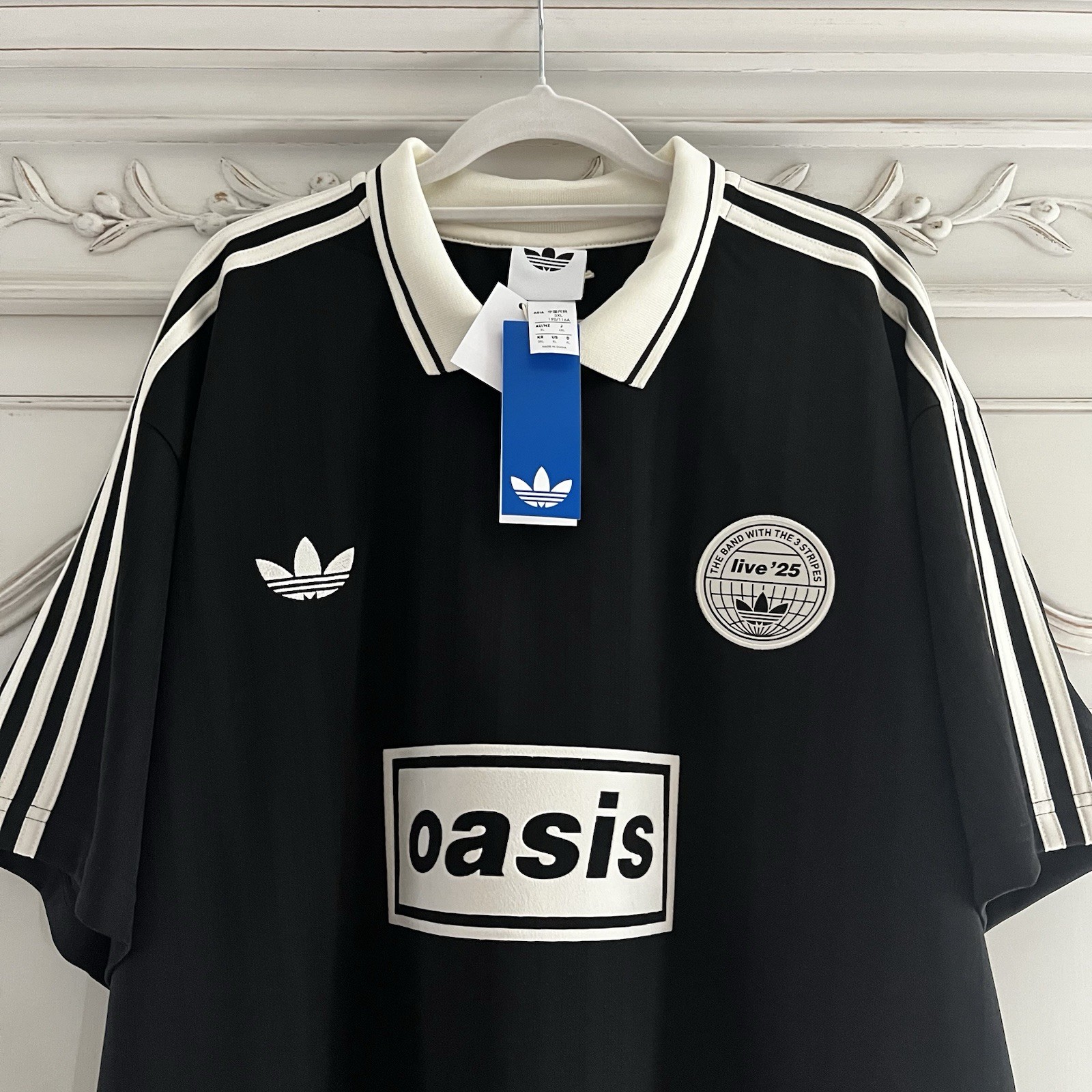 Adidas x Oasis Live 25 Tour Football Jacquard Jersey Shirt Black