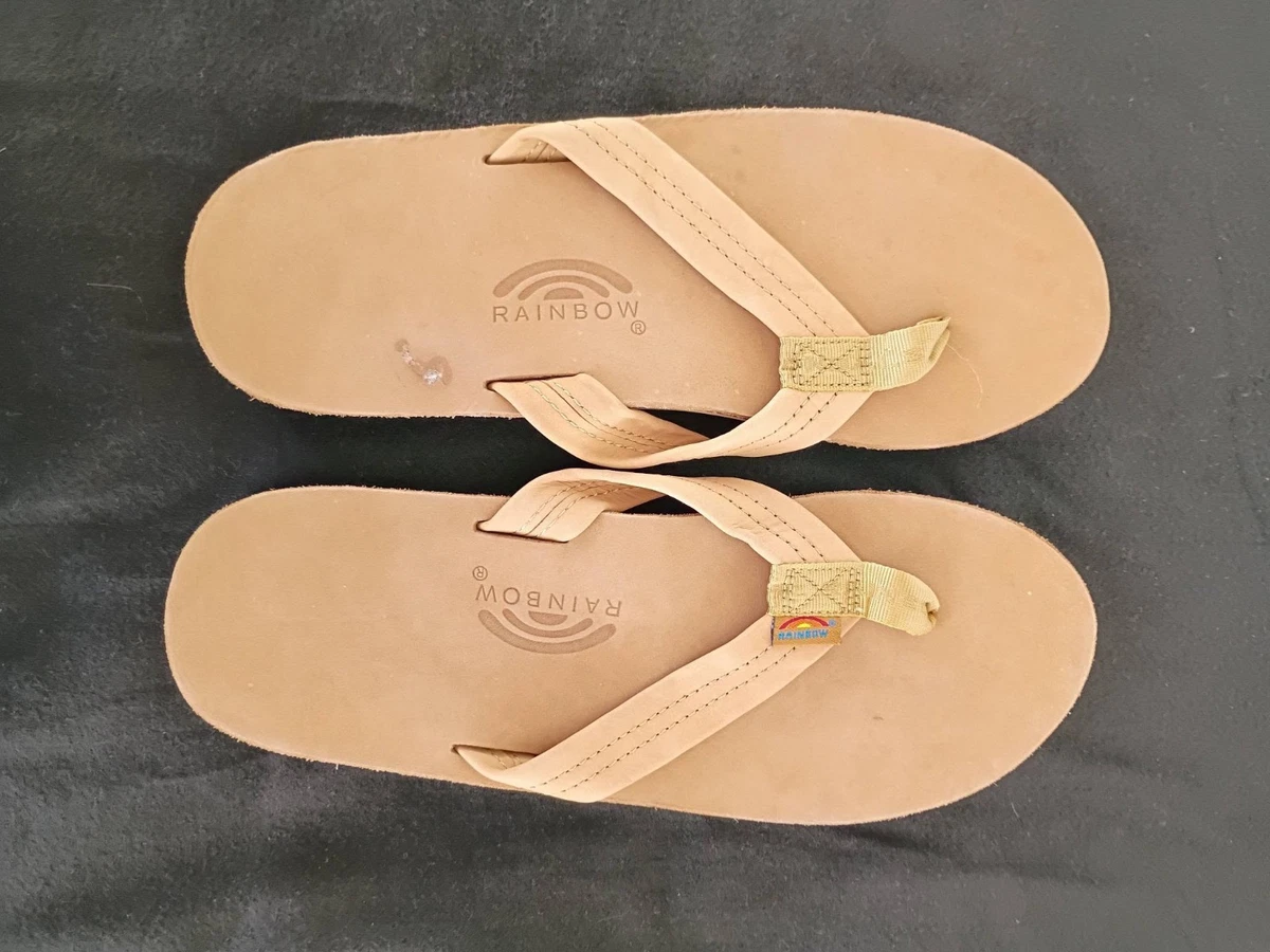 Flip Flop Solid Sandals for Men with Upper Leather for sale  display picture 3