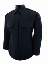 Navy blue security guard police polyester shirt Long Sleeve