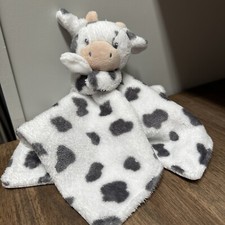Carters Cow Plush 13" Lovey 2020 Baby Security Blanket White/Gray