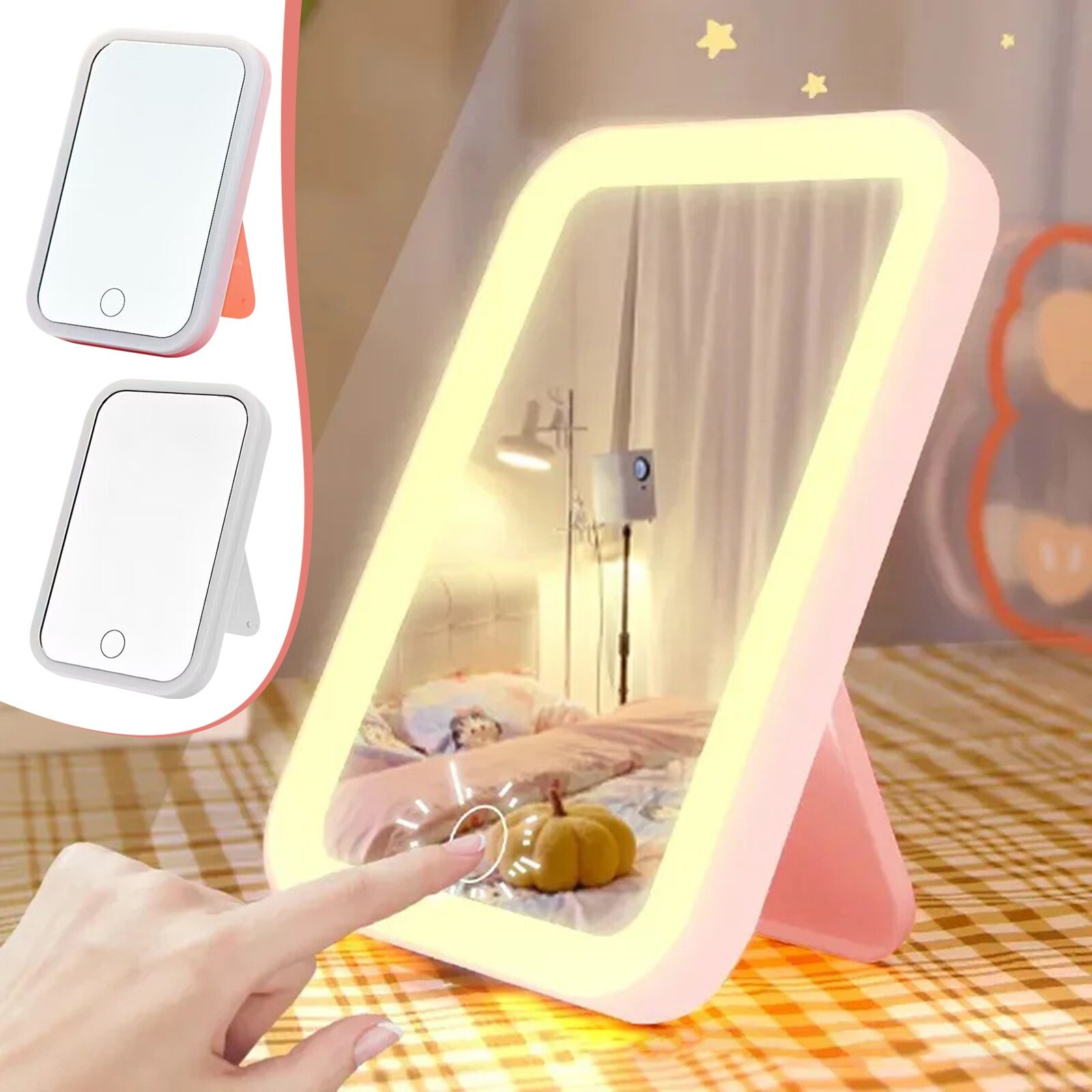 LED Makeup Mirror with Lights for Students - Home Beauty Vanity Desk Mirror-image