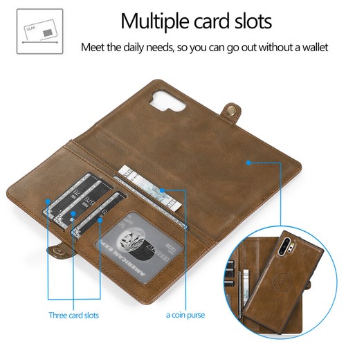 Removable Wallet Case 2-in-1 Card Leather Flip Cover for Samsung Galaxy A14/A54 - Picture 11 of 43