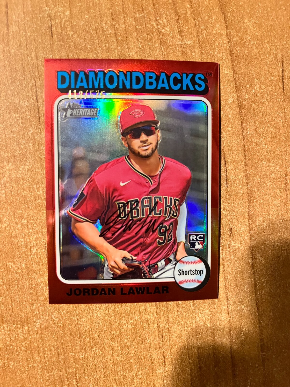 2024 Topps Heritage - Jordan Lawlar - #429 Chrome Refractor Parallel #d /575